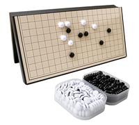 Juego Go Magnético, Juego de piezas de ajedrez en blanco y negro - Plegable y fácil de Transportar - Apto para principiantes - Tamaño del Tablero 19 x 19 cm