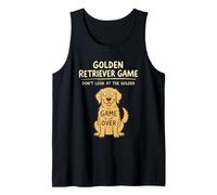 Juego Golden Retriever No mires al Perro Divertido Dorado Camiseta sin Mangas