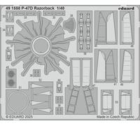 JUEGO GRABADO CON FOTOS EDUARD 491558 P-47D RAZORBACK (PARA MINIARTE) 1/48