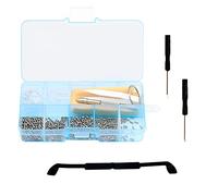 Juego herramientas reparación gafas con 1 cable gafas, juego tornillos reparación, mini destornillador, tuercas tornillo, almohadillas nariz, pinzas, paño gafas, juego destornilladores bricolaje