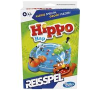Juego Hippos Gloutons Edición Viaje, Juego portátil para 2 Jugadores, Juego de Viaje para niños a Partir de 4 años, Incluye 2 hipopótamos Vaso de Bolas (versión Holandesa)