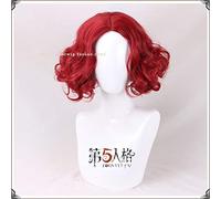 Juego Identity V Cosplay Superintendente Joker pelucas rojo rizado mullido corto moda pelo sintético accesorios para disfraces