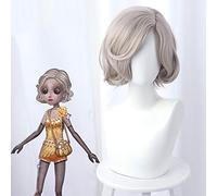 Juego Identity V Dancer Margaretha Zelle Peluca Cosplay Disfraz Light Coffee Color Curl Short Fibra resistente al calor Pelucas de pelo 476EA