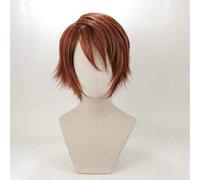 Juego Identity V Seer Eli Clark Peluca de piel Cosplay Disfraz Corto Marrón Hombres Pelo sintético Pelo falso Fiesta de Halloween Juego de roles Pelucas