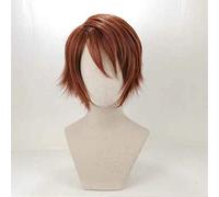 Juego Identity V Seer Eli Clark Peluca de piel Cosplay Disfraz Corto Marrón Hombres Pelo sintético Pelo falso Fiesta de Halloween Juego de roles Pelucas