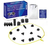 Juego Imanes Cuerda De Ajedrez Magnético Portátil Magnetic Chess Game con Imán para Viajes Y Camping como Regalo para Niños De 9 A 14 Años Incluye Juego De Rompecabezas En Formas Geométricas