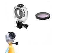 Juego impermeable compatible con Insta360 GO Ultra, carcasa de buceo profundo de 50 m con filtro, mango flotante, inserto antivaho, para deportes subacuáticos y vlogging (solo cámara ND8)