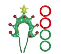 Juego Inflable de Lanzamiento de Aros Navideños | Sombreros para Lanzamiento De Aros De Árbol Familiar,Juguete Inflable para Actividades Interiores Divertidas de Fiesta Familiar para Niños y Adultos