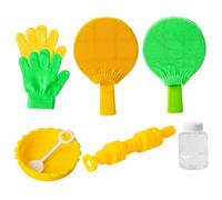 Juego Integral de Burbujas de Tenis de Mesa de Burbujas para niños con una solución de 80 ml Juego Interactivo de Padres e Hijos para Interiores al Aire Libre &&