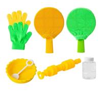 Juego Integral de Burbujas de Tenis de Mesa de Burbujas para niños con una solución de 80 ml Juego Interactivo de Padres e Hijos para Interiores al Aire Libre