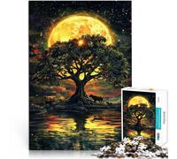 Juego Intelectual de Juguete Árbol de la luz de la Luna Rompecabezas de 1000 Piezas para Adolescentes 26x38cm Grandes Regalos y Juguetes Apto para Mayores de 14 años.