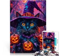 Juego Intelectual de Juguete Gato Brujo Puzzle de 2000 Piezas para Adultos 70x100cm Interacción Entre Padres e Hijos para Mayores de 14 años