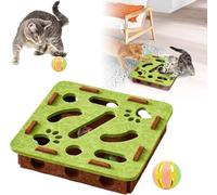 Juego interactivo de alimentación para gatos, dispensador de golosinas de estimulación mental para aliviar el aburrimiento, entrenamiento cerebral, dispensador de 12 x 12 pulgadas con alimentación