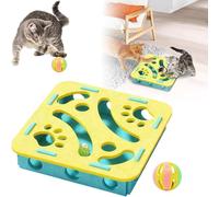 Juego interactivo de alimentación para gatos, dispensador de golosinas de estimulación mental para aliviar el aburrimiento, entrenamiento cerebral, dispensador de 12 x 12 pulgadas con alimentación