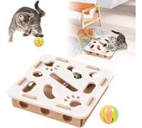 Juego interactivo de alimentación para gatos, dispensador de golosinas de estimulación mental para aliviar el aburrimiento, entrenamiento cerebral, dispensador de 12 x 12 pulgadas con alimentación