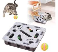Juego interactivo de alimentación para gatos, dispensador de golosinas de estimulación mental para aliviar el aburrimiento, entrenamiento cerebral, dispensador de 12 x 12 pulgadas con alimentación