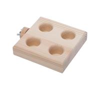 Juego interactivo para Pájaros, actividad de alimentación de Madera, Divertido atractivo con Material Natural, Módulo de Madera de Juguete de Investigación de Alimentos, Entretenimiento para Pájaros