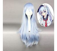 Juego Kantai Collection Hibiki Wig Cosplay peluca Kan Colle Kai mujeres pelucas de pelo sintético largo resistente al calor WIG-577F