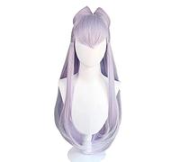 Juego Kda. Pelucas de Cosplay Baddest Evelynn Kda, pelucas largas moradas con moño, pelo sintético resistente al calor + gorro de peluca