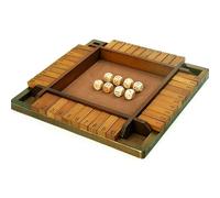 Juego la - Fomenta las habilidades matemáticas y el pensamiento estratégico para todas las edades | Juego de mesa de madera de 4 lados con 8 papás | Juegos familiares y para 2-4
