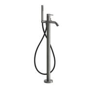 Juego listo para montar Gessi316 para mezclador de bañera independiente, caño de bañera sin desviador, 54028239, Color: Acero inoxidable cepillado mate