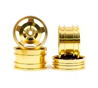 Juego Llantas CNC De Aluminio 2WD para Tamiya Dt-02 Dt-03 para Super Astute Sand para Rover 2011 1/10 RC Piezas Actualización Coche Dorado Plata WL-0182GD Piezas Coche RC