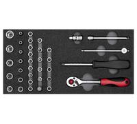 Juego Llave Tubular 1/4 2/6 Ct-Modul 37-teilig GEDORE R22150006