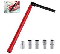 Juego Llave Tuerca Grifa con 5 Tuercas Intercambiables, Herramientas Grifa Baño y Cocina para Instalación, Desmontaje, Llave Tubo Ajustable 8-12mm para Hogar, Lavabo, Fregadero, Válvulas, Tubería Agua