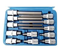 Juego Llaves de Vaso Allen 1/2" - 12 Piezas Cortas y Largas - Acero Cr-V - Acabado Mate + Knurling - Profesional Taller