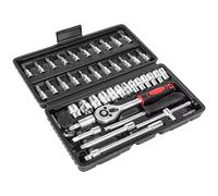 Juego llaves trinquete 46 Unid/set Kit Herramientas Reparación Automóviles Enchufe 1/4 Pulgadas Reparación Motocicletas Y Bicicletas Llave Dinamométrica Para Combo Herramientas Mano