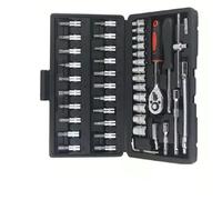 Juego llaves trinquete Kit Herramientas Reparación Automóviles Juego 46 Enchufes Reparación Llave Dinamométrica Trinquete Conjunto Herramientas Para El Hogar Herramientas Manuales