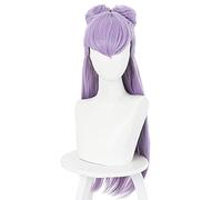 Juego LOL KDA Evelynn Cosplay Pelucas Agony's Embrace Mujeres Larga Mezcla Peluca de Pelo Púrpura con Moño Halloween Carnaval Fiesta Pelucas