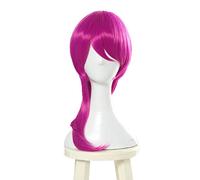 Juego LOL personaje KDA Ahri Akali Evelynn Kaisa Cosplay peluca de pelo resistente al calor peluca de Cosplay sintética + gorro de peluca Cosplay fiesta rosa roja