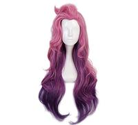 Juego LoL Seraphine Cosplay peluca KDA Cosplay onda suelta recta rosa mezclado púrpura pelucas de pelo sintético resistente al calor juego de rol