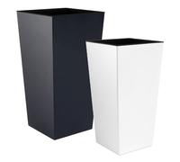 Juego macetas urbi: alta 49 litros color antracita y 26,6 litros color blanco
