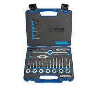 Juego machos y cojinetes de mano IZAR 3406 - M3-M12 + COMBI (MOD. 0), 33 piezas - 70527