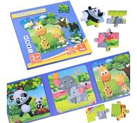 Juego magnético Rompecabezas,Puzzles Magnético,Puzzles Infantiles,Juegos de Viaje niños de 2 3 4 5 años para la ocupación en el avión/Coche Paseo niños (Bosque)