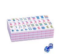 Juego Mahjong Americano, 166 Rosa Blanco Doble