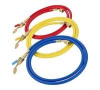 Juego Mangueras HVAC 3 Colores para válvula Bola 1/4 Pulgadas(B) | para válvula bola integrada, compatible R410A/R407C, conexión 1/4 pulgadas, para ideal aire acondicionado