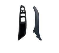 Juego Manijas Interiores Puerta Cuero Con Volante A La Izquierda Para Serie 5 Para F10 Para F11 Y Para F18 Accesorios Coche Interior(Black 2pieces set)