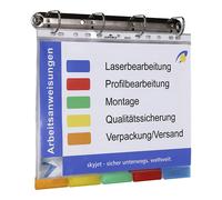 Juego mecánico de 4 anillas para DIN A4 incl. 5 separadores