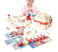 Juego médico de rol, juego de medicina pediátrica juego para niños con niños con juego de rol de médico de maleta, juego de juegos de pediatra, multifuncional, iluminación y sonido