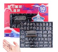 Juego Metal - 50 Piezas Ingenio De Metal Alambre, Test Inteligencia | Educativo Educativo para Ninos Adultos Viaje Regalo Cumpleanos