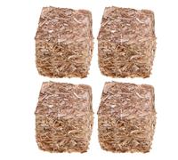 Juego Mini Balas De Heno - 4 De Paja, Decoraciones De Pajares De Falsa