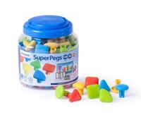 Juego miniland superpegs colores brillantes (128 piezas) (2-5 años)