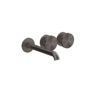 Juego montado Gessi Origini mezclador de lavabo, sin juego de desagüe, con caño, montaje en pared, proyección 171-201mm, 66090707, Color: PVD