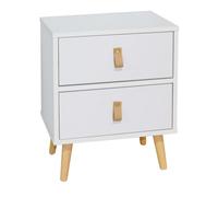 Juego muebles de dormitorio matrimonio cabecero, 2 mesitas y cómoda blanco 135-150 cm