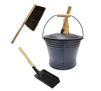Juego multifuncional de limpieza de cenizas para chimeneas con pala y cepillo, accesorios para interiores y exteriores, juego multifuncional con pala y cepillo, accesorios para interiores y exteriores