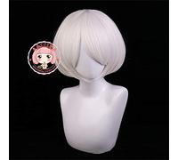 Juego NieR Automata YoRHa No 2 Tipo B Pelucas de Cosplay Blanco Corto Peluca de pelo sintético resistente al calor de Halloween mzw908