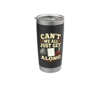 Juego Noche Humor Funny Rock Paper Tijeras Vaso térmico de acero inoxidable de doble pared